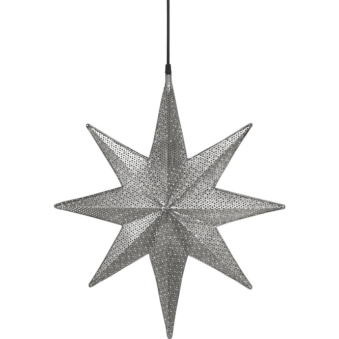 Świąteczna lampa gwiazda metalowa Capella srebrna